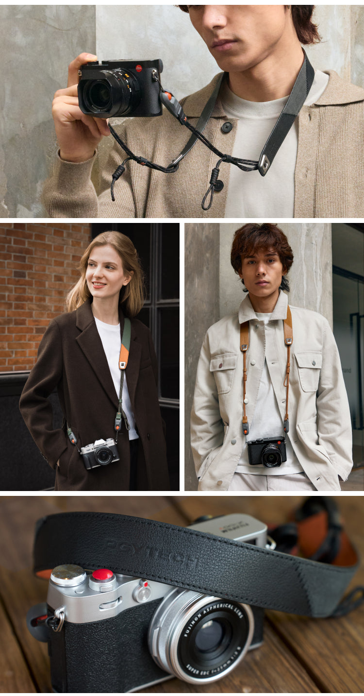 Camera Shoulder Strap Air (Premium Leather Style)