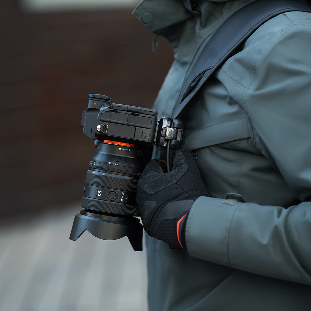 Securely mount your camera to any strap in a snap using the Beetle Camera Clip V2.
