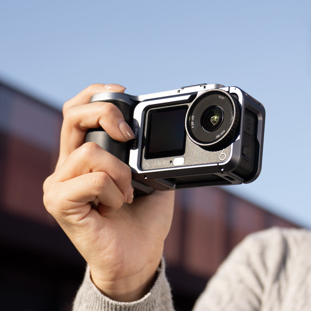 Shooting with Camera Cage For Osmo Action 6