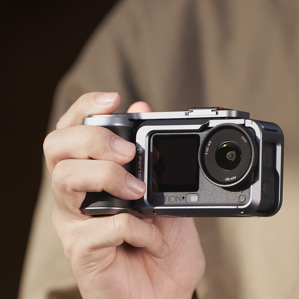 Shooting with Camera Cage For Osmo Action 6-Osmo Action 6 StreetPro Grip Kit