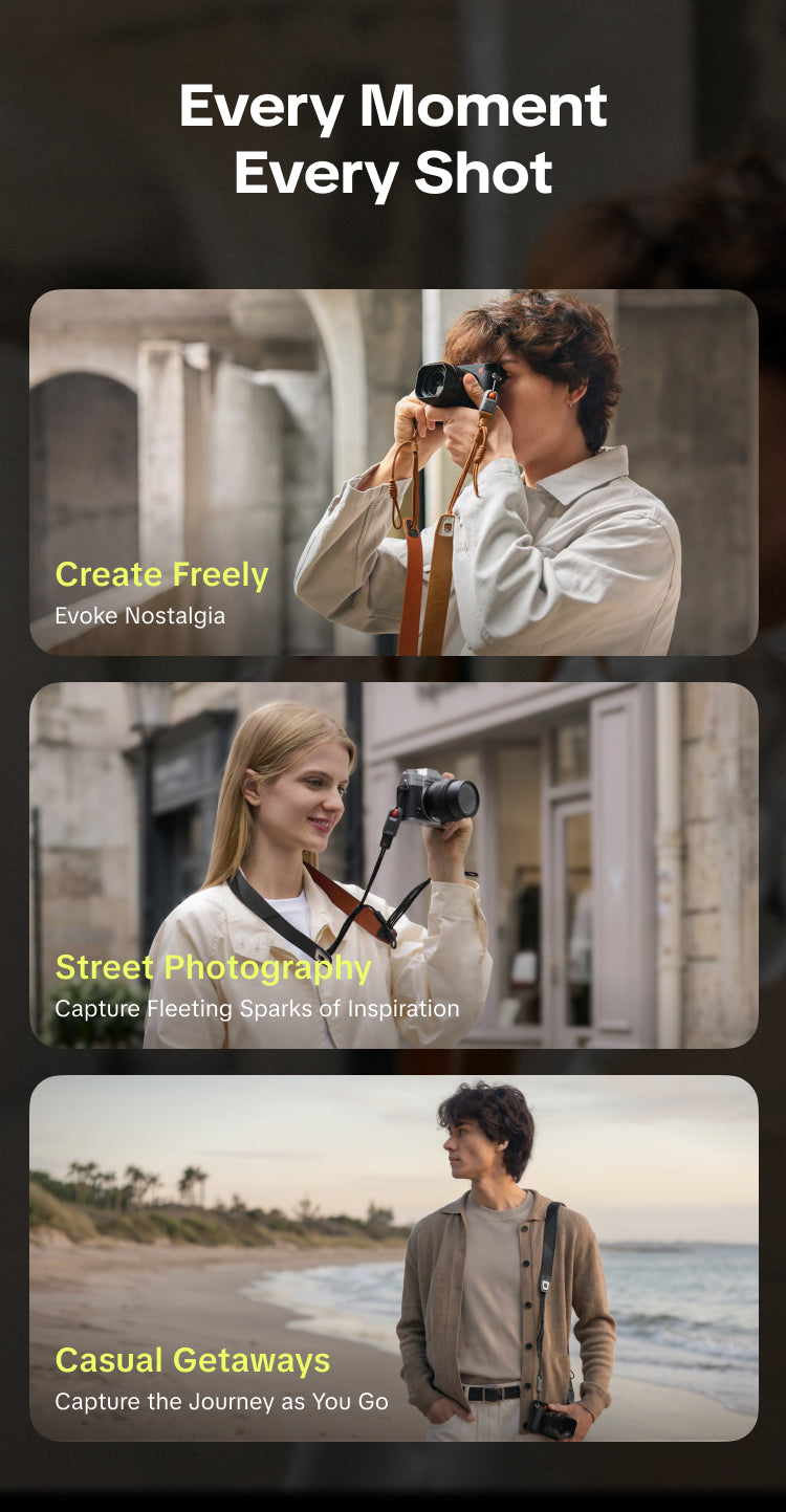 Camera Shoulder Strap Air (Premium Leather Style)