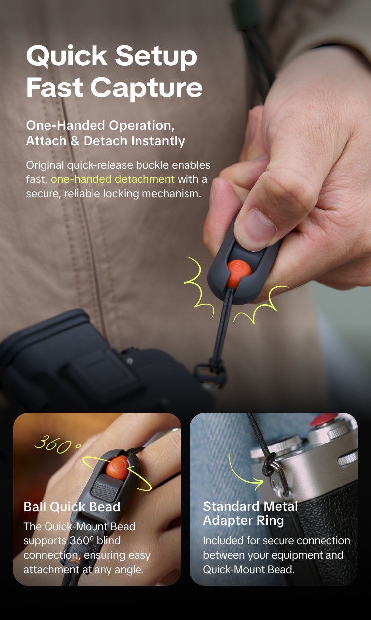 Camera Shoulder Strap Air (Premium Leather Style)