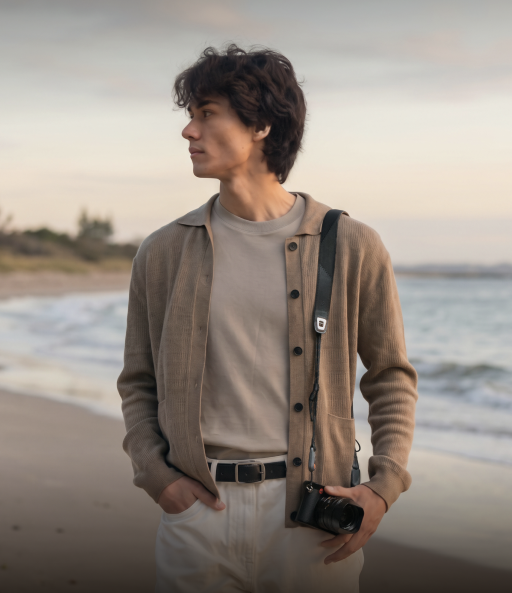 Camera Shoulder Strap Air (Premium Leather Style)