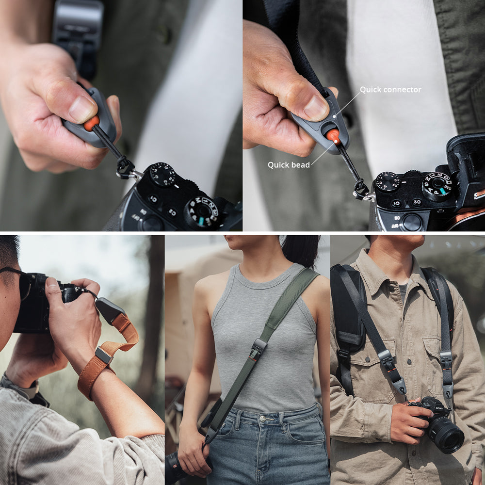 The Camera Shoulder Straps featured Quick Connector for Safe And Smooth Operation.