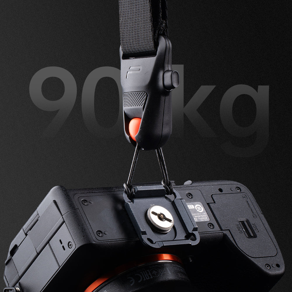 Camera Strap Pro has a 90kg Max Load.