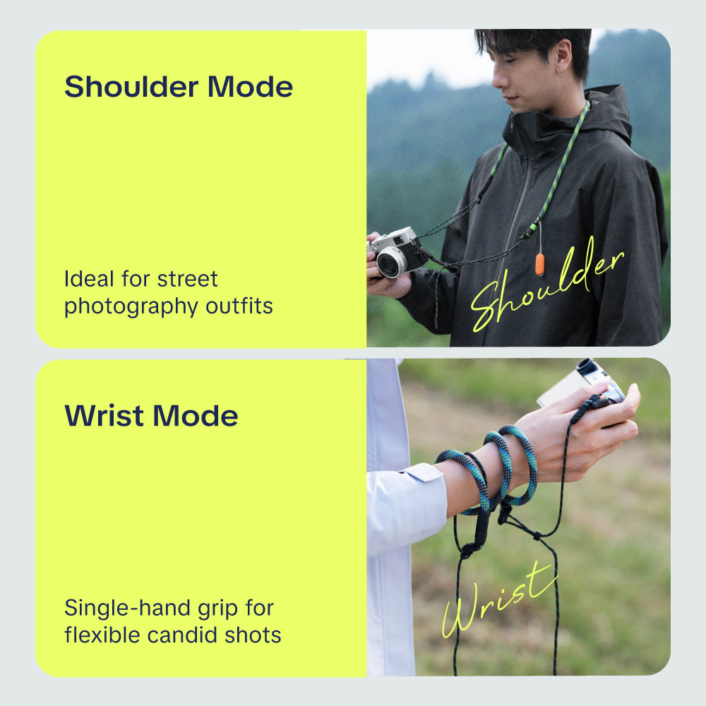 Camera Strap Slim (Outdoor): freely switch between shoulder mode and wrist mode,meeting all your shooting needs