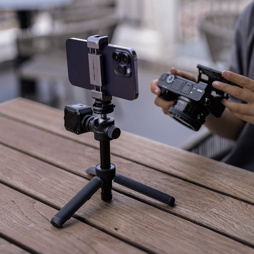 the CapLock Action Camera Extension Pole Tripod is can be used as a tripod with your phone