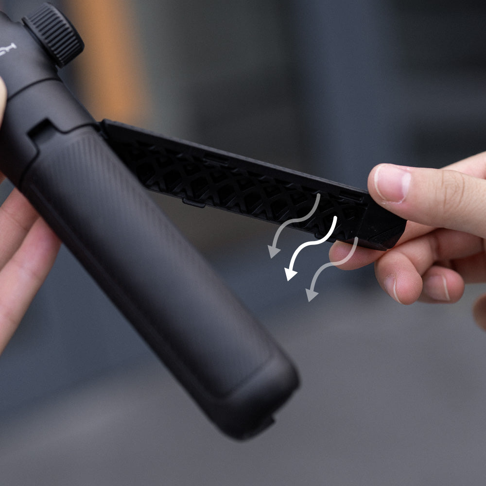 the CapLock Action Camera Extension Pole Tripod is featured with a magnetic leg base