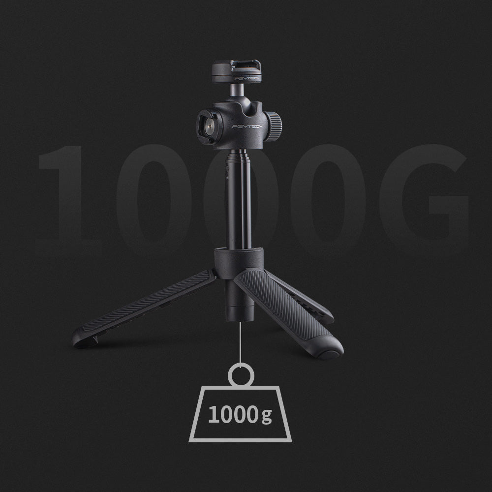 the CapLock Action Camera Extension Pole Tripod has
a max load of 1000g