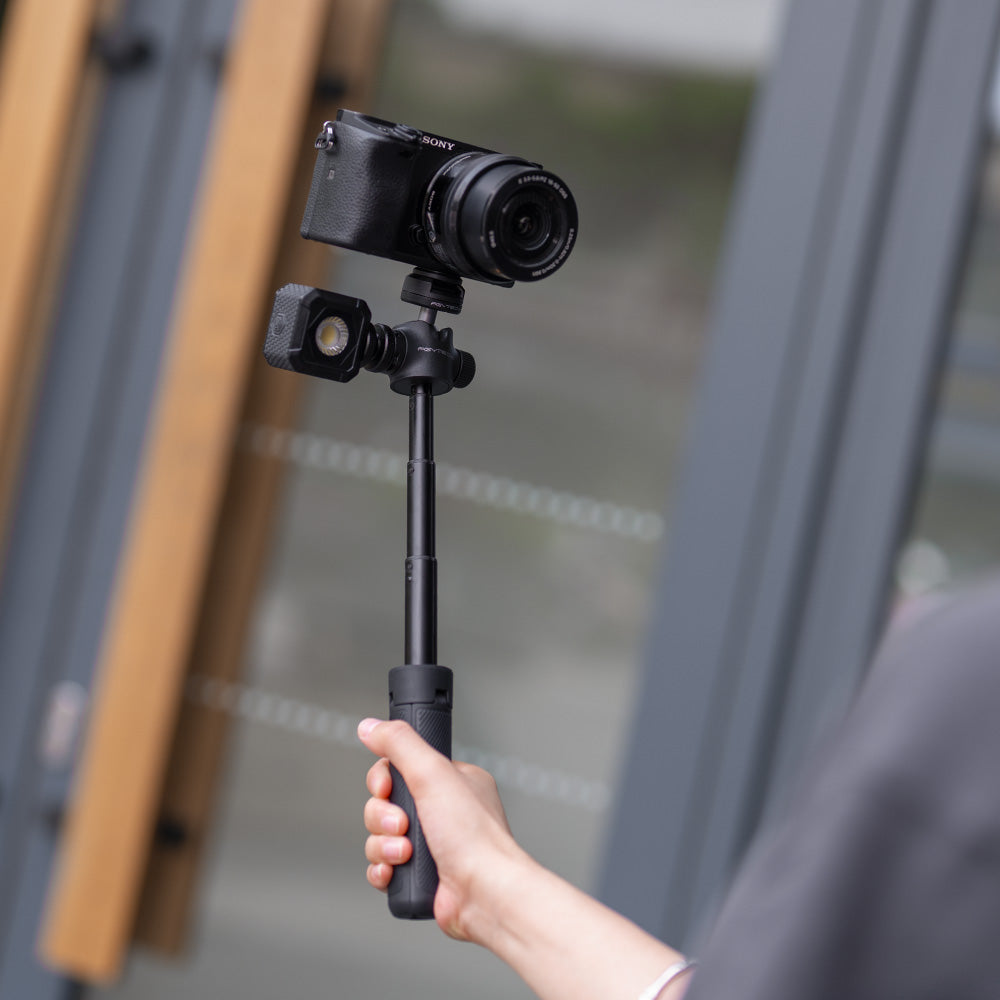 the CapLock Action Camera Extension Pole Tripod works well with camera and other gears