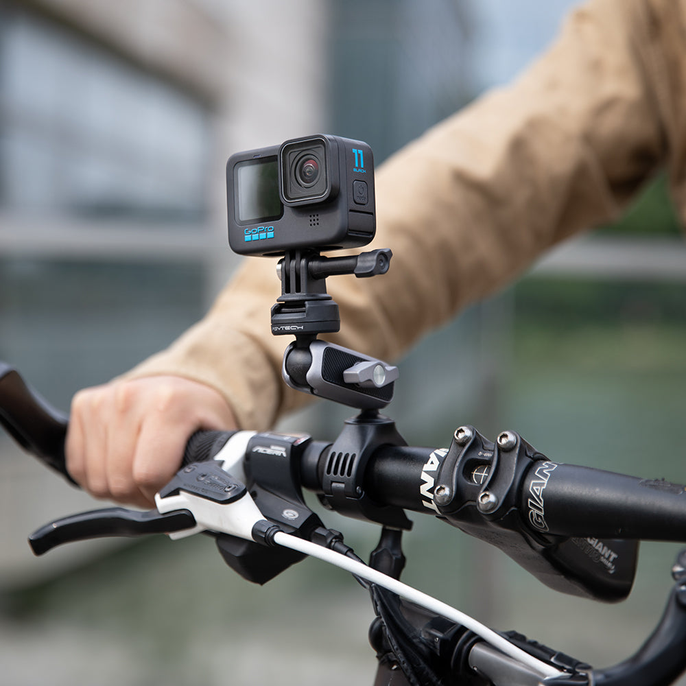 attach the CapLock Action Camera Handlebar Mount on your bike