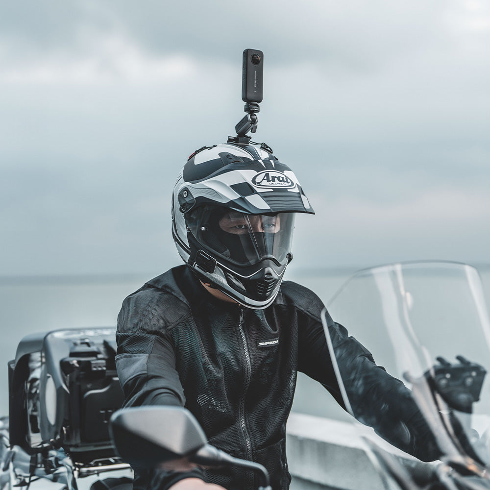attach the CapLock Action Camera Helmet Mount on your helmet
