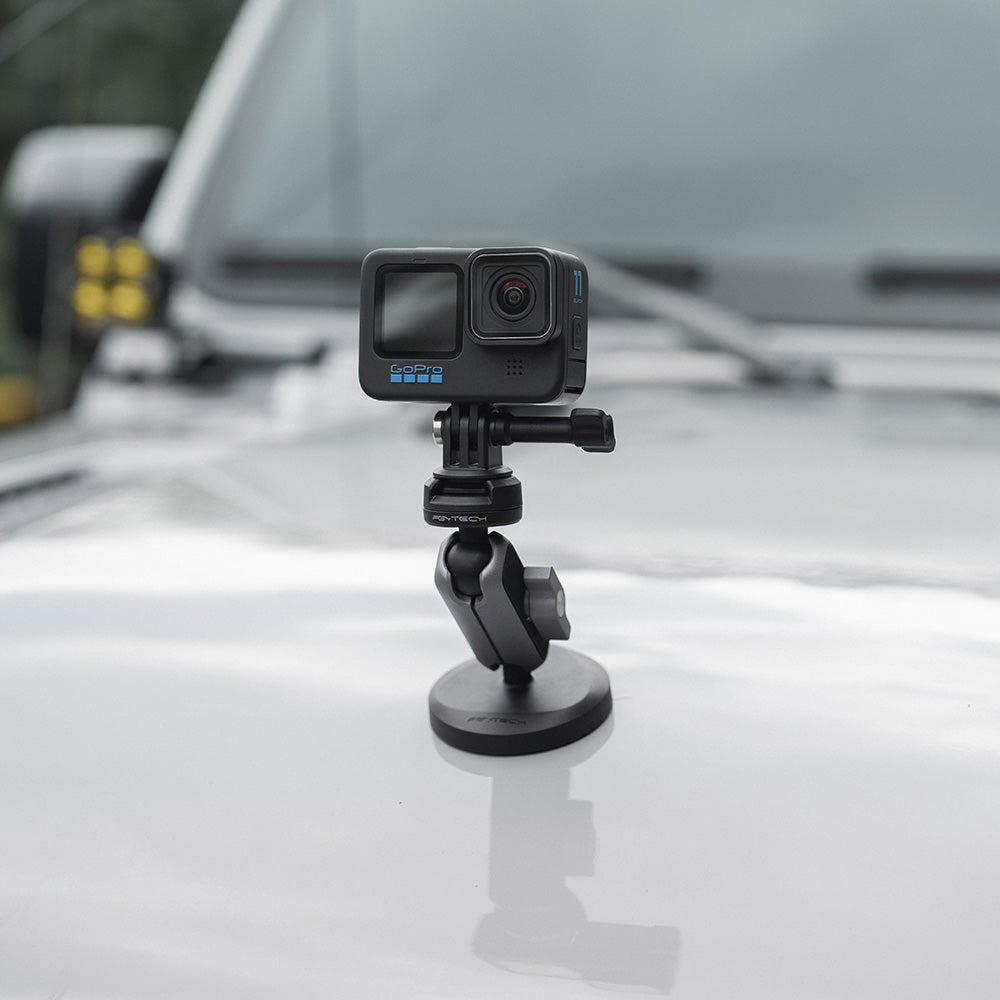 attach the CapLock Action Camera Magnetic Mount on the car