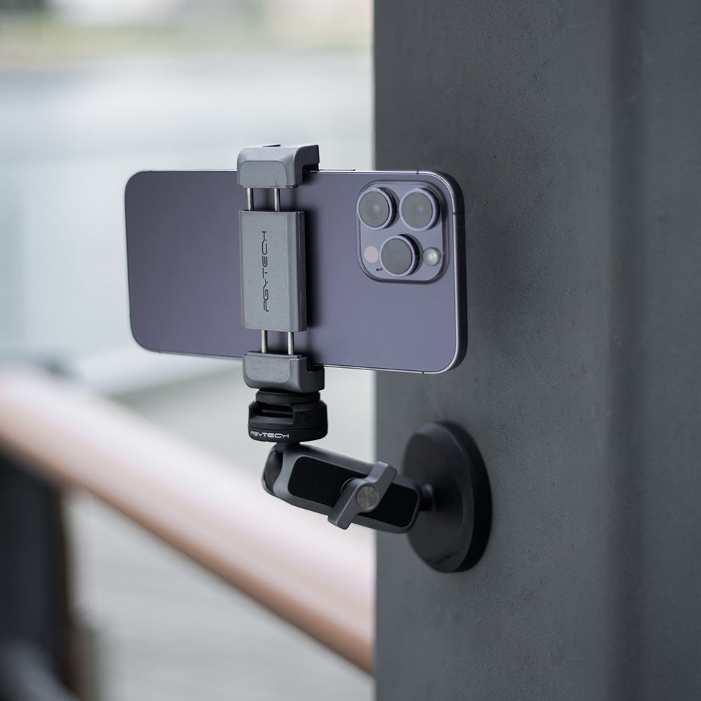 attach the CapLock Action Camera Magnetic Mount on the steel （for phone）