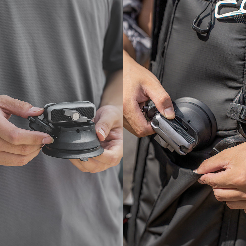 the CapLock Action Camera Suction Cup Mount is light and portable