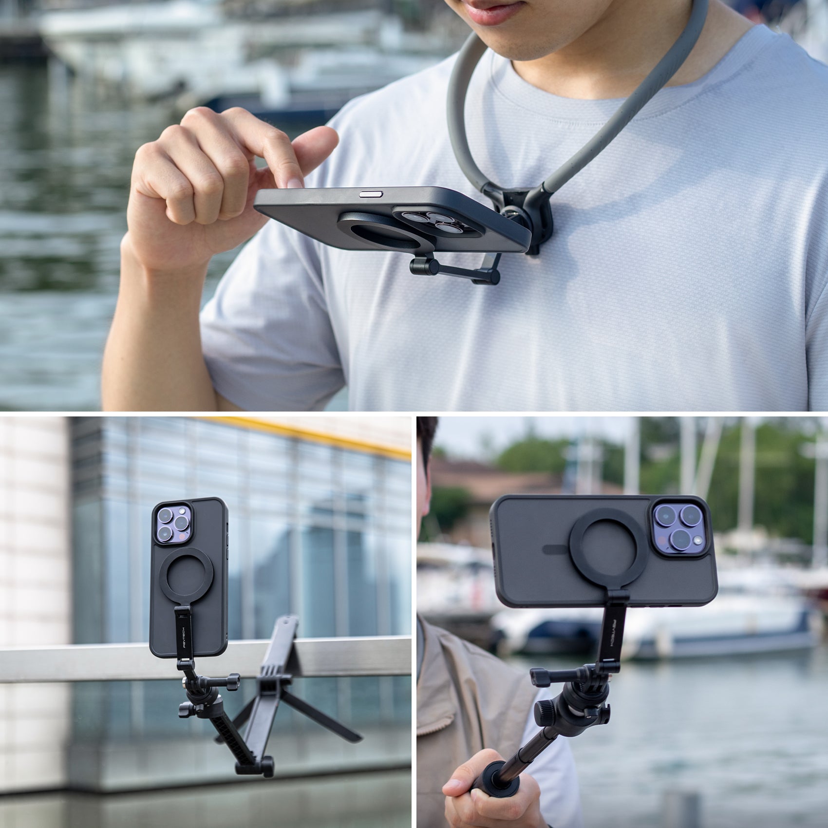 caplock-magnetic-smartphone-mount-lifestyle-Versatile Combinations and Broad Compatibility