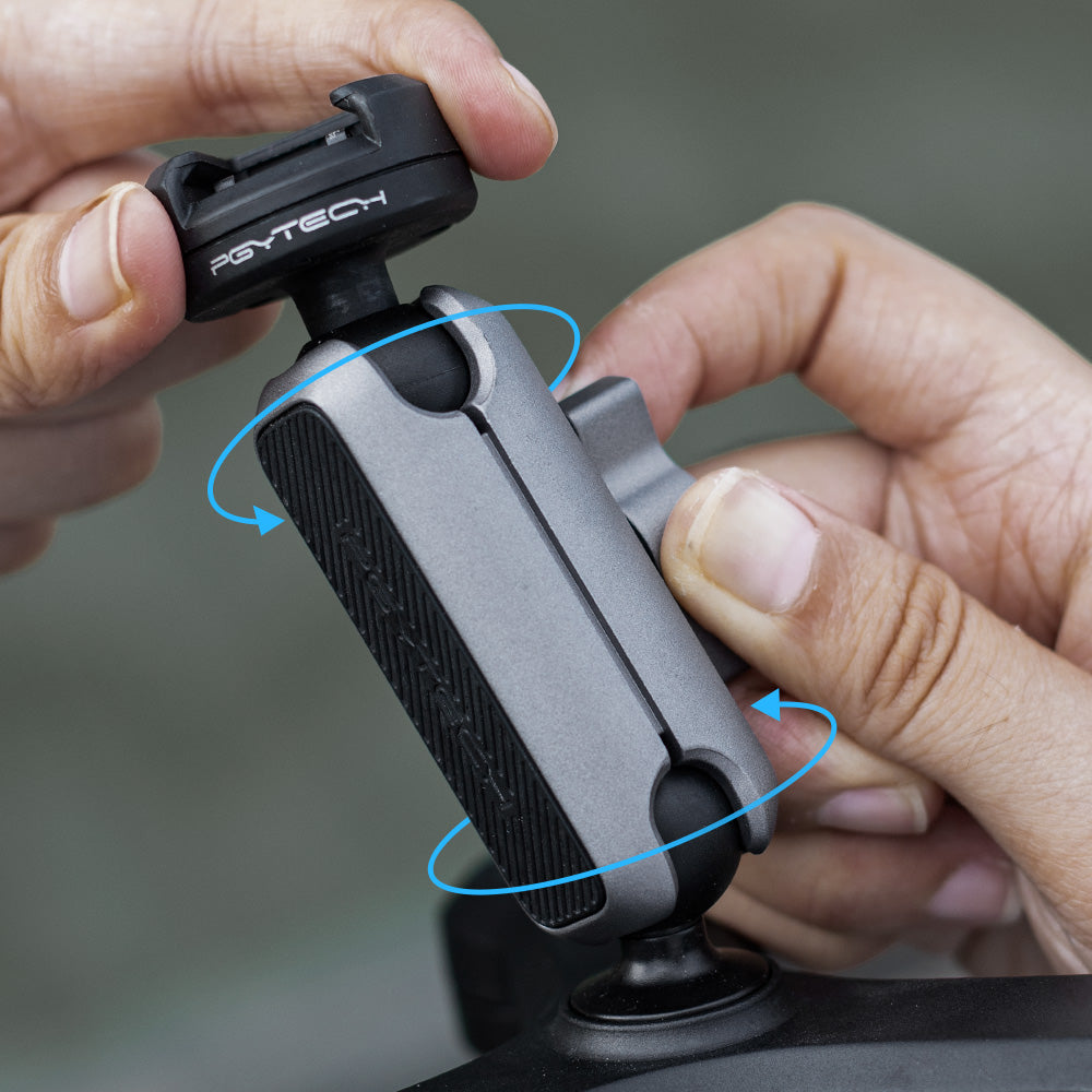the CapLock Three-arm Suction Mount is featured with dual-ball magic arm， providing a complete panoramic view with a single locking wingnut for rapid adjustments