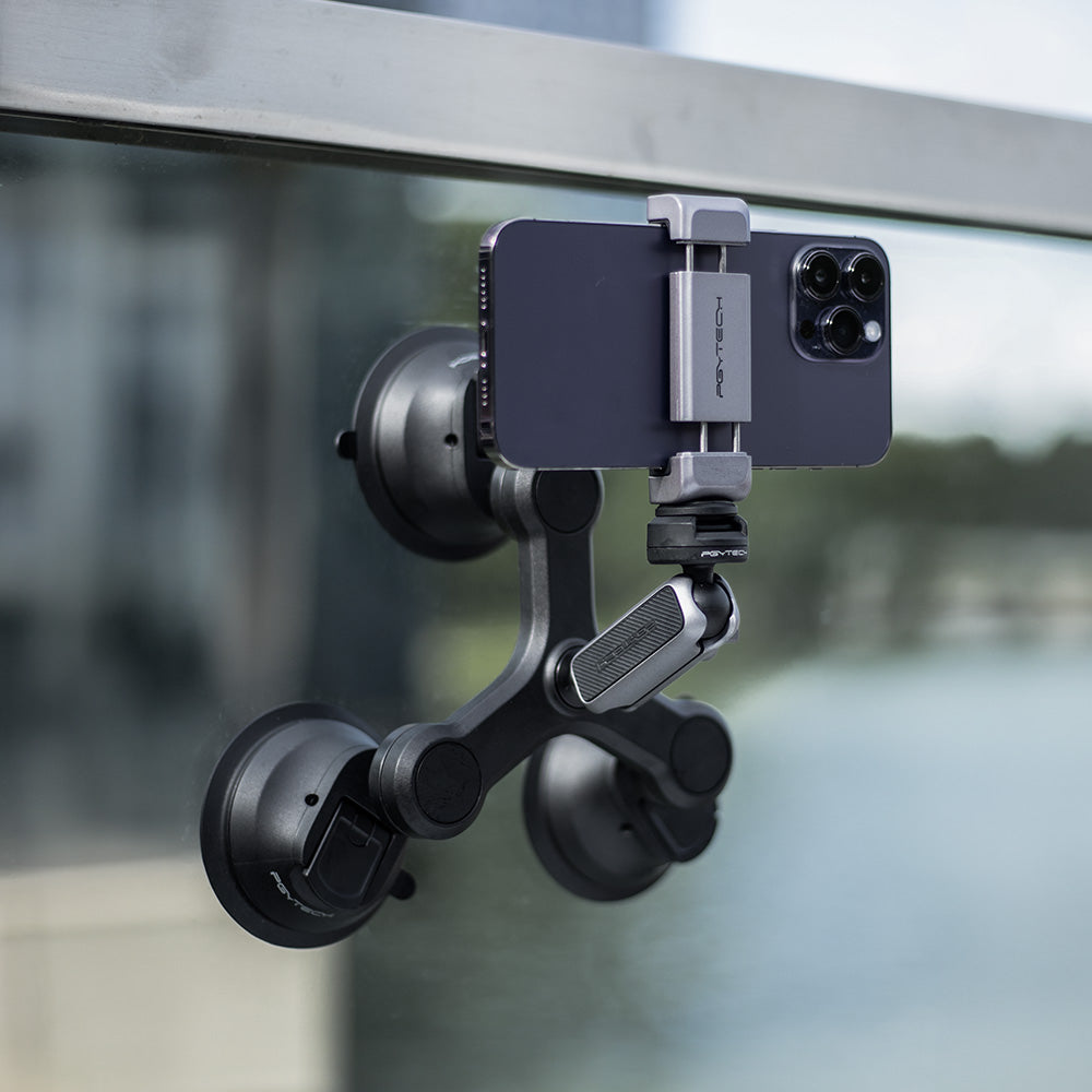 attach the CapLock Three-arm Suction Mount on the window