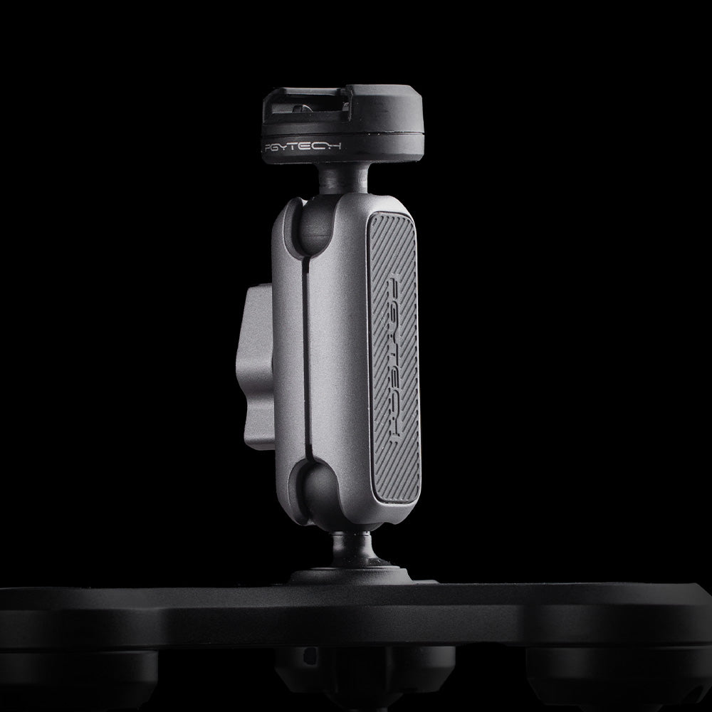 The magic arm of the CapLock Three-arm Suction Mount uses high-strength aluminum alloy, making it light yet reliable