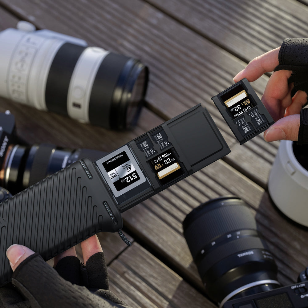 CreateMate Memory Card Case with customizable slots for tailored storage