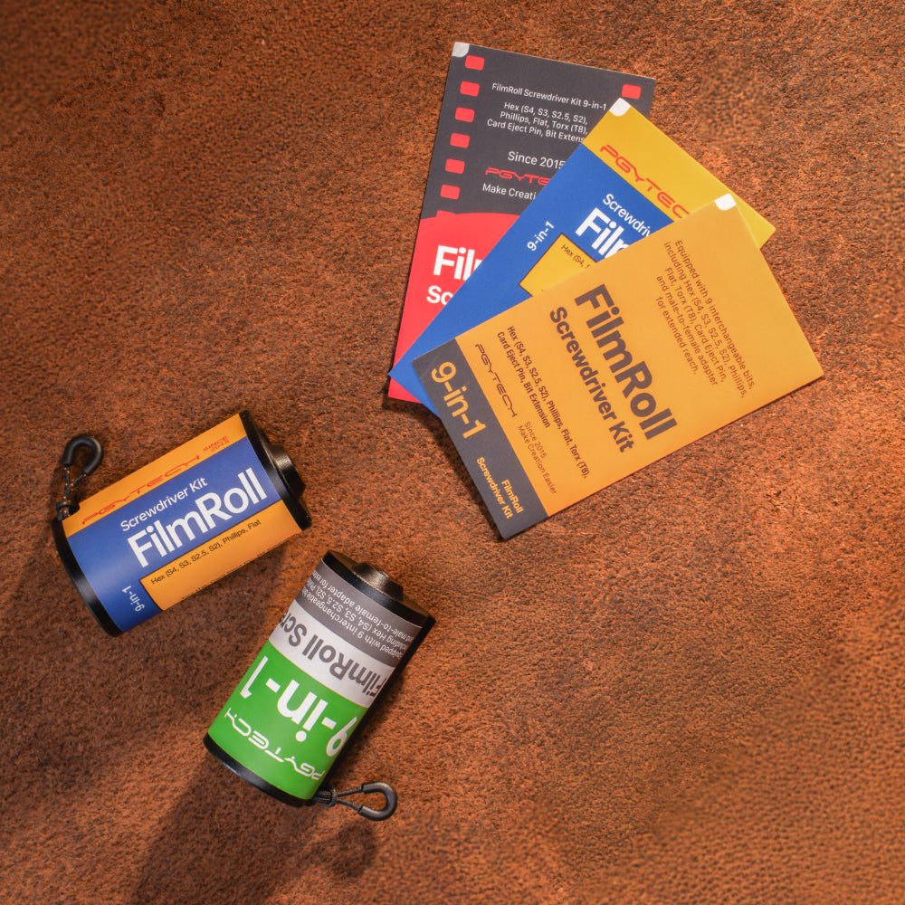 The FilmRoll Screwdriver Kit​ not only provides professional-grade tools but also includes 4 vintage stickers, allowing you to express your personal style while working on DIY projects.