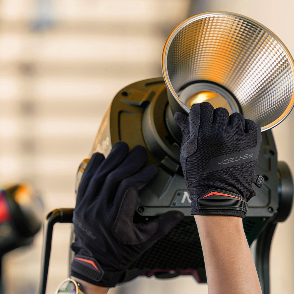 Use the Heat Resistant Photography Gloves to safely handle your hot lighting equipment.