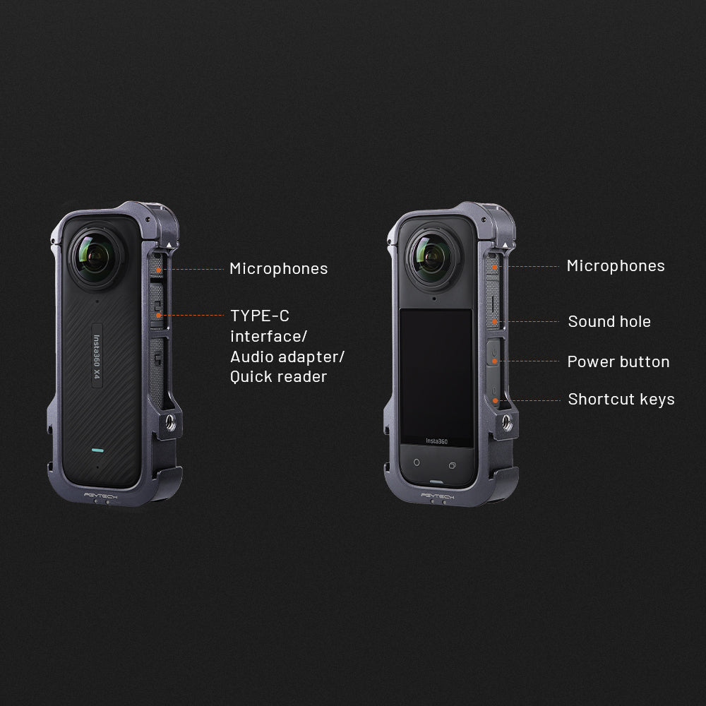 Insta360 X4 Camera Cage：Hollowed sides for unobstructed creativity