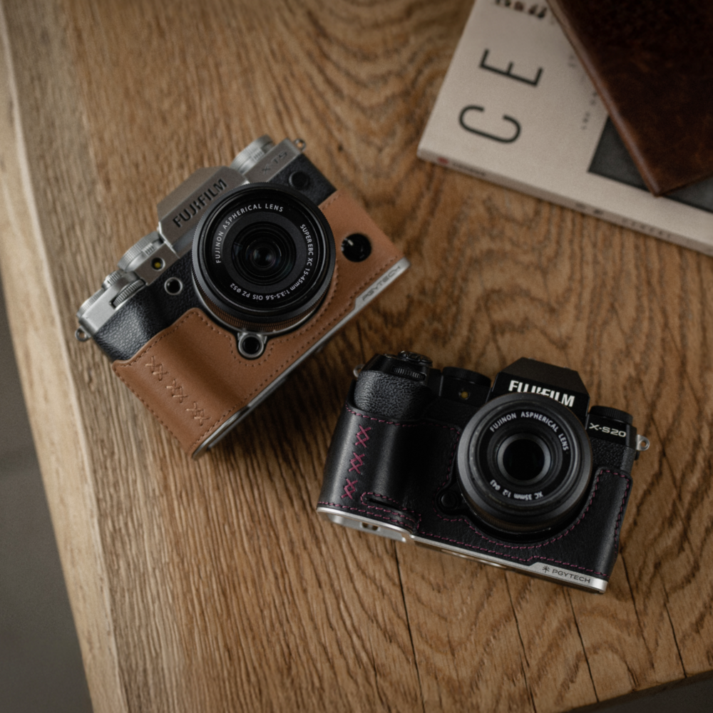 two styles of the Leather Camera Case (For FujiFilm）