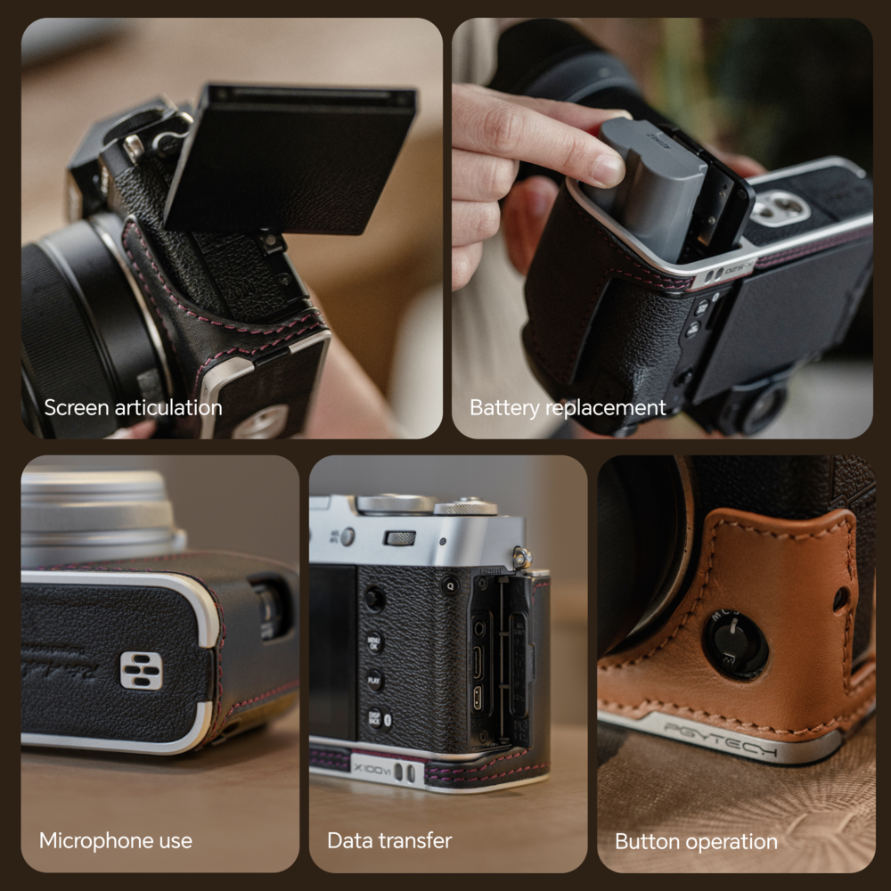 details of the Leather Camera Case (For FujiFilm）