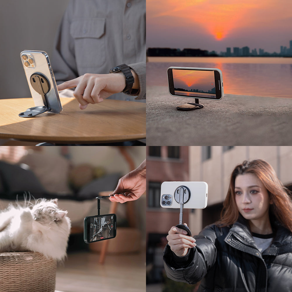 different modes of the MagFlex Phone Photography Stand 