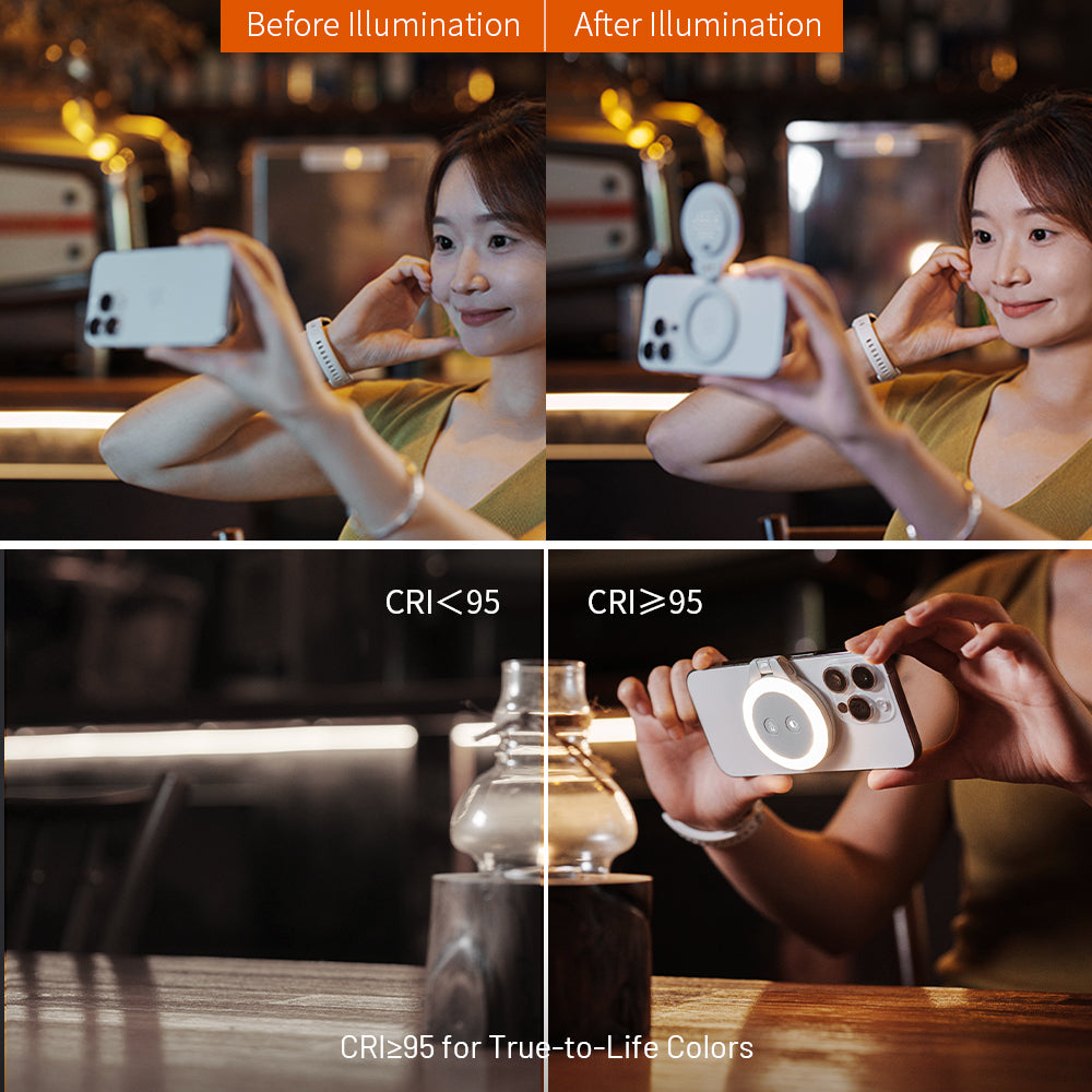 MagGlow Phone Fill Light: true-to-life colors and enhanced lighting effect.