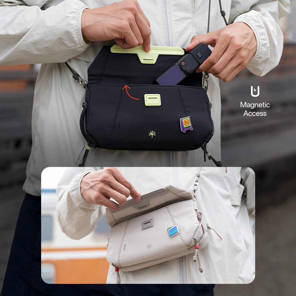 OneGo Pocket Sling: Magnetic quick-access compartment for instant gear access