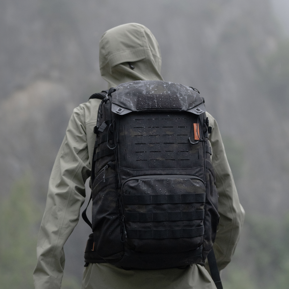 Onemo tactical backpack with durable
water-resistant fabric.