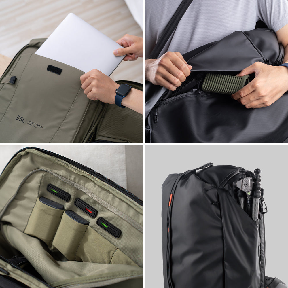 OneMo Travel Backpack is featured with variable pockets and multiple usages.