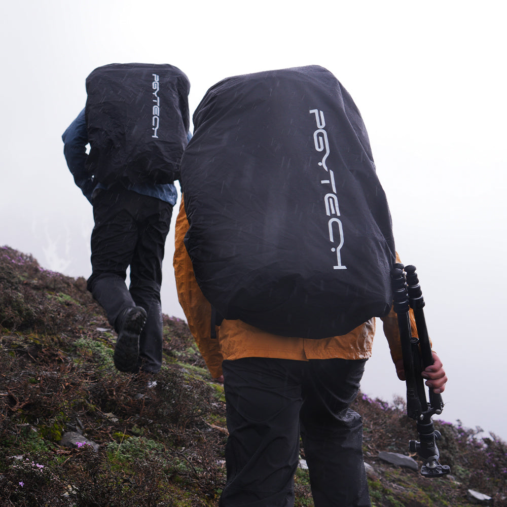 The OnePro Flex Backpack includes rain cover
for extreme weather