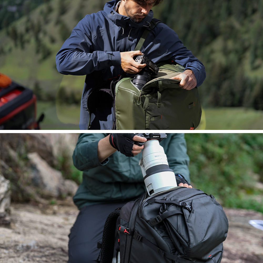 OnePro Focux Backpack：Featuring both top and side quick access for seamless lens changes