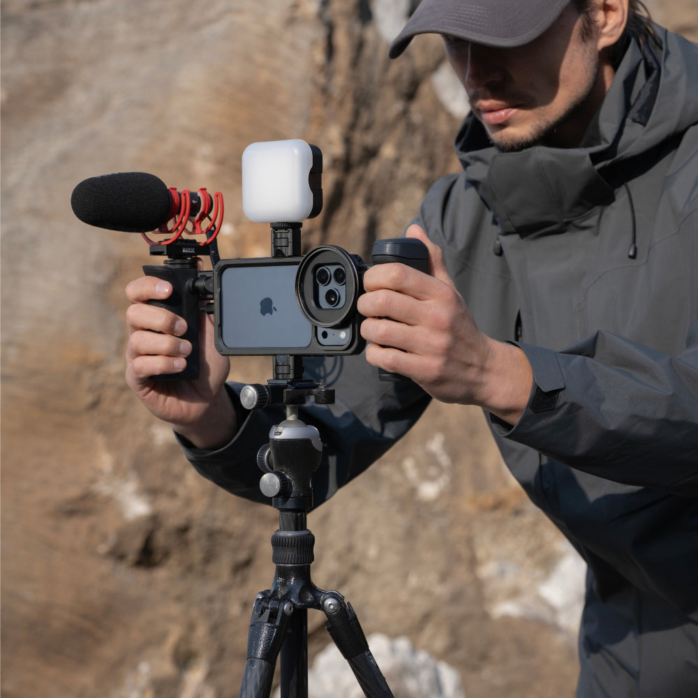 ProShot Phone Video Cage Kit: setup for professional outdoor shooting