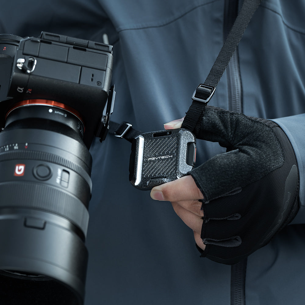Shoulder Strap Quick Release Clamp & Plate: One-step mounting, wide compatibility, secure unlocking, durable and sturdy. Quick to attach, ready to shoot