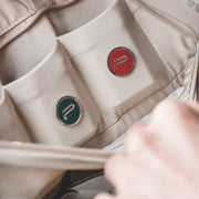 OneGo backpack battery power indicator two colors