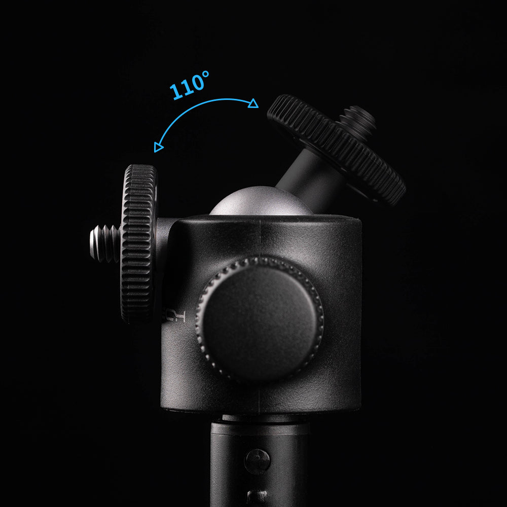 PGYTECH Extension Pole Tripod：110° tilt adjustment