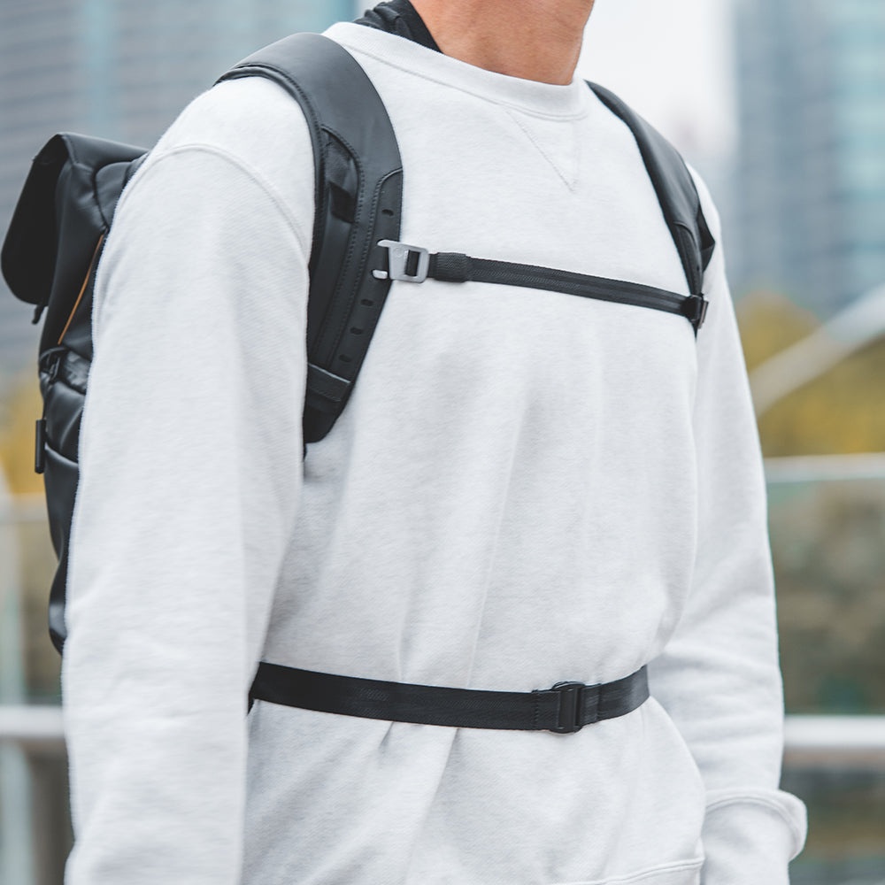 OneGo backpack waist strap reduce shoulder stress